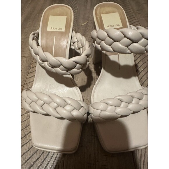 Dolce Vita Shoes - Dolce Vita Cream Hardey Braided Woven Slip-On Sandals Shoes Size Women’s Sz 7.5
